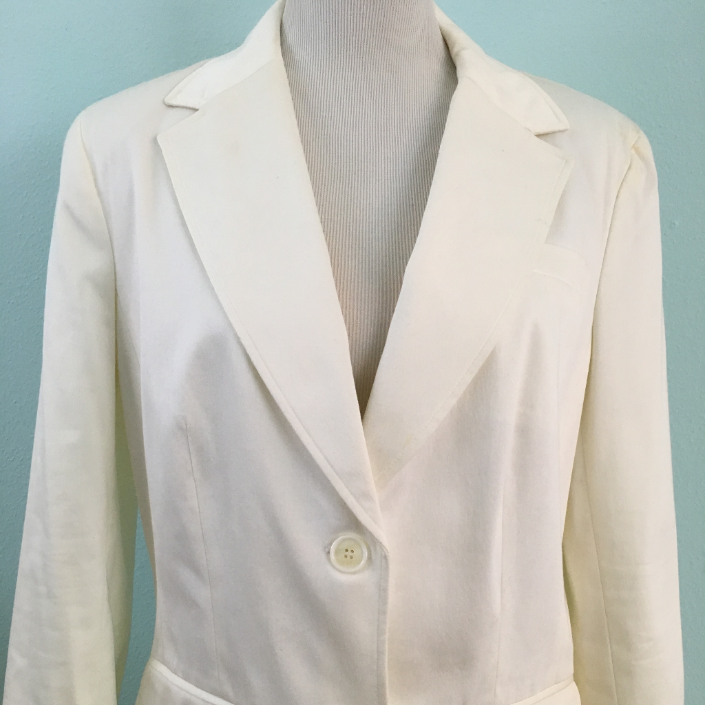 Eggshell Two Button Blazer
